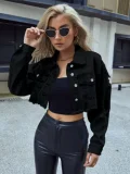 Fashion Long Sleeve Denim Short Coats GYXN-10022