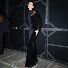 Long Sleeve Solid Color Maxi Dress XEF-K25D86424