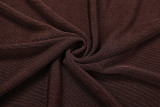 Solid Color Long Sleeve Ruched Maxi Dress XEF-K25D85711