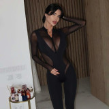 Sexy See Through Mesh Jumpsuit XEF-K25Q82530
