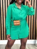 Long Sleeve Solid Color Shirt ZDF-31350