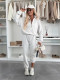 Sport Solid Color Sweatshirt Two Piece Pants Set ZDF-33158
