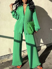 Casual Solid Color Loose Two Piece Pants Set ZDF-33118