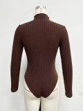 Hollow Out Long Sleeve Slim Bodysuit GZJF-12030