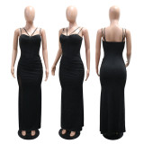 Sling Backless Fitted Fishtail Dress CYA-902051
