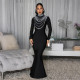 Hot Drill High Collar Maxi Dress CYA-902057