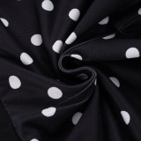 Polka Dots Print Halterneck Tops Short Suit GPKJ-MR45968