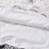 Sequin Fur Sexy Low-rise Mini Skirt GNZD-11693DBM