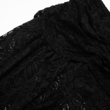 Lace Backless Bodysuit Two Piece Pants Set GDSF-D25ST490