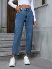 High Waist Straight Jeans GYXN-20613