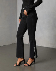 Fashion Washed Micro Flare Jeans GYAN-89329