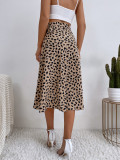 Tie Up Print Split Half Body Skirt GYXN-52379