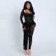 Lace Backless Bodysuit Two Piece Pants Set GDSF-D25ST490