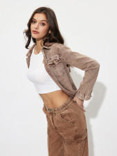 Plus Size Loose Long Sleeve Denim Coats GYXN-YT199