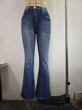 Retro Low Rise Flare Jeans GXJF-240606