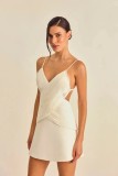 Solid Color Sling Backless Mini Dress GJMF-97809#
