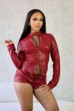 Retro Zipper Short Sleeve Two Piece Shorts Set XMCS-1007
