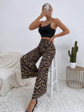 Leopard Print Loose Wide Leg Pants GYXN-52393