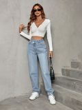 Casual High Waist Loose Jeans GYXN-35208