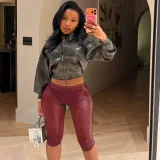 Sexy Skinny See Through Seven-Tenths Pants GDSF-Q25PT431