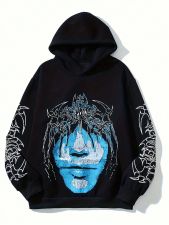 Printed Vintage Hooded Sweatshirt YWXS-XS-2553