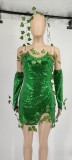 Halloween Sequined Sexy Performance Evening Dress With Gloves GYOM-8873
