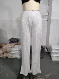 Plus Size Fashion Sequin Flare Pants GYOM-8916