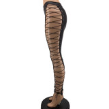 Slim-Fit Cross-Strap Trousers GYOM-k8701