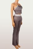 Polka Dot Print Sling Tank Top And Pants Set YWXS-K25L1325