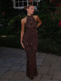Strappy Backless Elegant Maxi Dress GQNF-Y00504DC