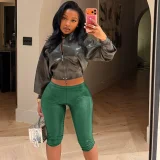 Sexy Skinny See Through Seven-Tenths Pants GDSF-Q25PT431