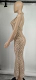 Sleeveless Hot Drill Sequin Backless Maxi Dress GYOM-8881