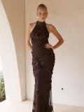 Strappy Backless Elegant Maxi Dress GQNF-Y00504DC