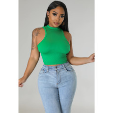 Sleeveless Sport Silid Color Tank Tops GOSD-1329