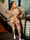 Print Long Sleeve Tops Two Piece Pants Set GQNF-Y00322SC