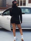 Contrast Color Patchwork Two Piece Shorts Set GQNF-Y00286SC