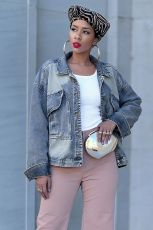 Loose Lapel Long Sleeve Denim Jackets GYLN-9090