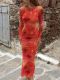 Print Long Sleeve Backless Maxi Dress GQNF-Y00216DC