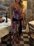 Leopard Print SlingTight Faux Two-piece Jumpsuit GQNF-Y00237QC