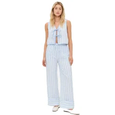 Sleevless Bow-tie Stripes Two Piece Pants Set GQNF-Y00261SD