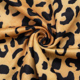 Leopard Print Wrap Chest Tops Two Piece Pants Set GDSF-D25ST538