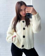 Single-breasted Loose Knits Sweater GQNF-Y00262CM