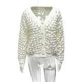 Holes Hollow Out Knits Cardigan GQNF-Y00239CM