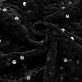 Fitted Sequin Velour Slit Maxi Dress BY-7602