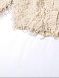 Knits Tassel Long Sleeve Button Coats GQNF-F00121CM