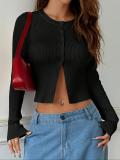 Flare Long Sleeve Knits Cardigan Tops GQNF-F00125TM
