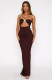Tube Top Backless Solid Color Maxi Dress GQNF-Y00205DC