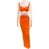Backless Sling Wrap Tops Long Skirt 2 Piece Set GQNF-Y00171SC