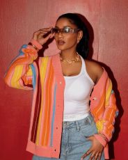 Colorful Stripe Long Sleeve Knits Cardigan GQNF-F00122CM