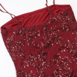 Sexy Sequin Split Sling Evening Dress CYA-902184